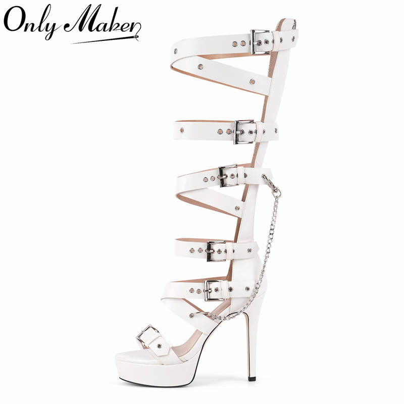 Onlymaker Platform Knee High E - Sandal Strappy Heeled avis et prix