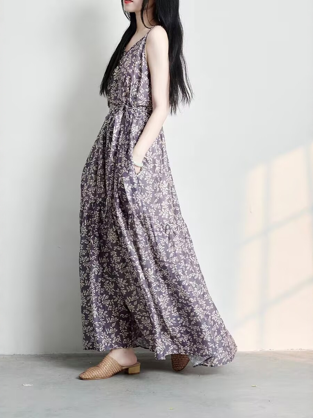 Elegant Japanese Style plus Si - Linen Dress Wrap avis et prix