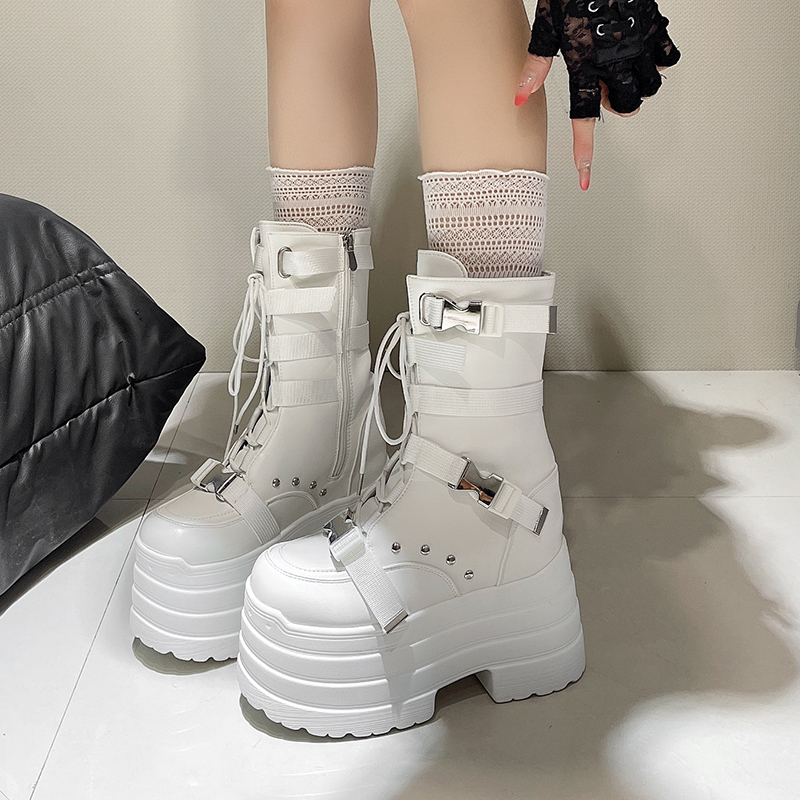 13.5CM,17CM Women Punk Boots A - Wedge Espadrille Women avis et prix