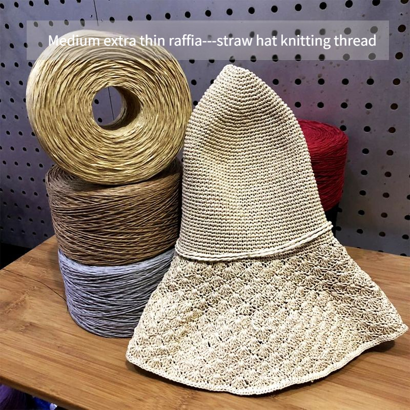 250g/pcs Thin Flat Raffia Yarn - Crochet Bag Raffia avis et prix