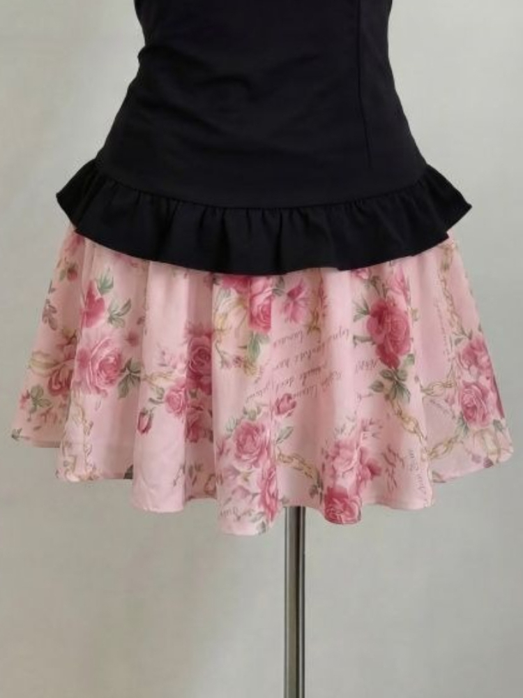Women's Sweet Floral Print Two - Romper Floral Print avis et prix