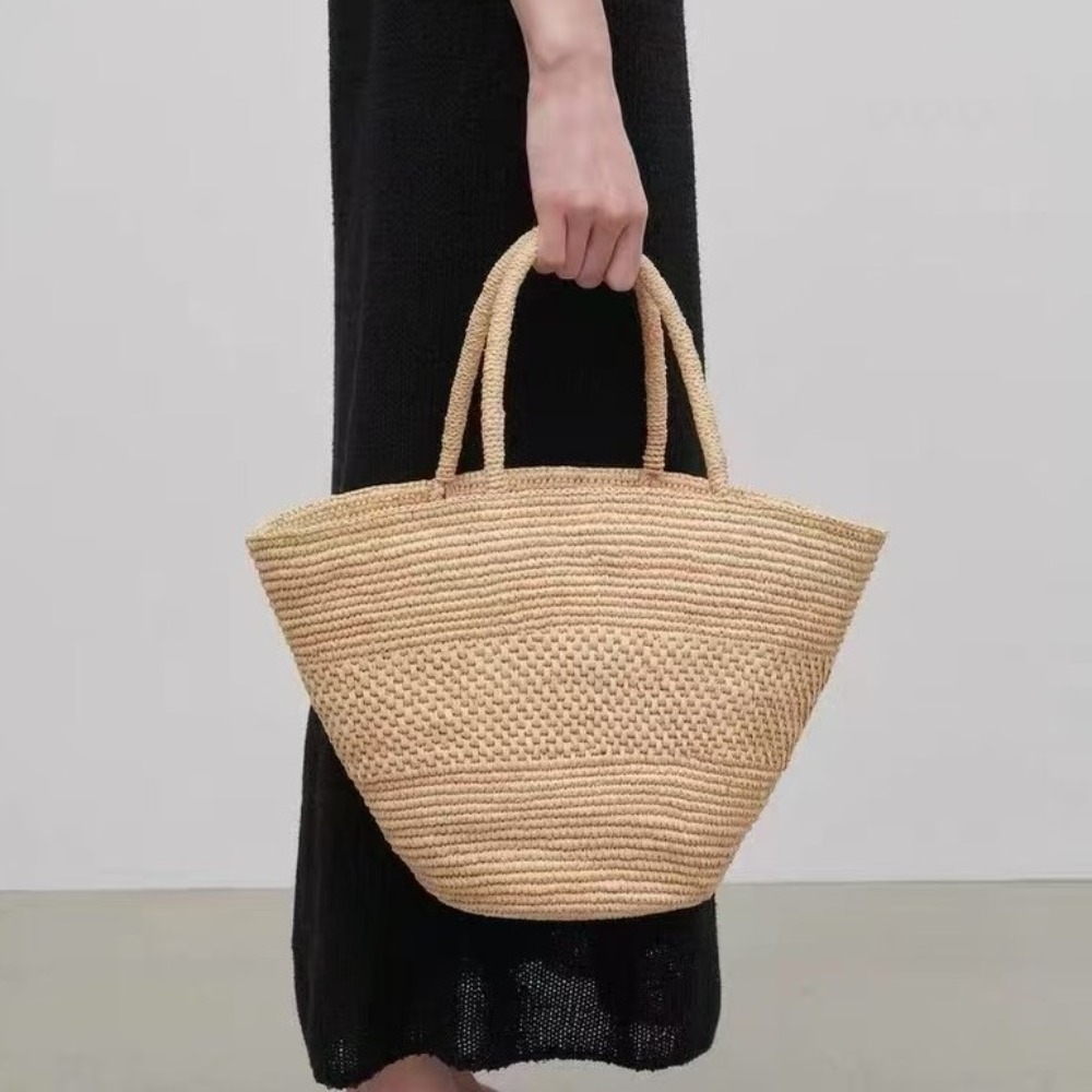 Large Capacity Raffia Straw Ba - Crochet Bag Raffia avis et prix