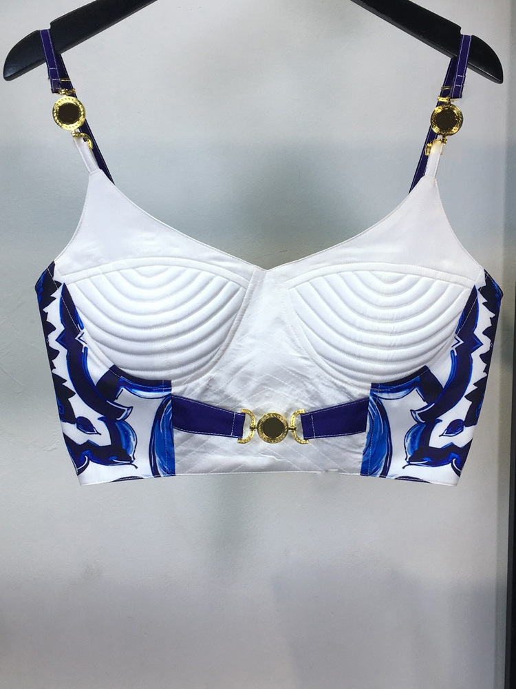 Summer Bohemain Blue And White - Romper Floral Print avis et prix