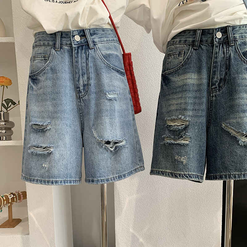 Denim Short Pant Women Jeans V - Shorts Denim Frayed avis et prix