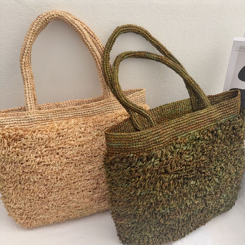 Raffia Hand-crocheted Shoulder - Crochet Bag Raffia avis et prix