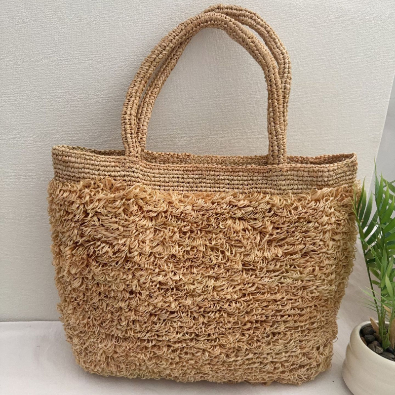 Raffia Hand-crocheted Shoulder - Crochet Bag Raffia avis et prix