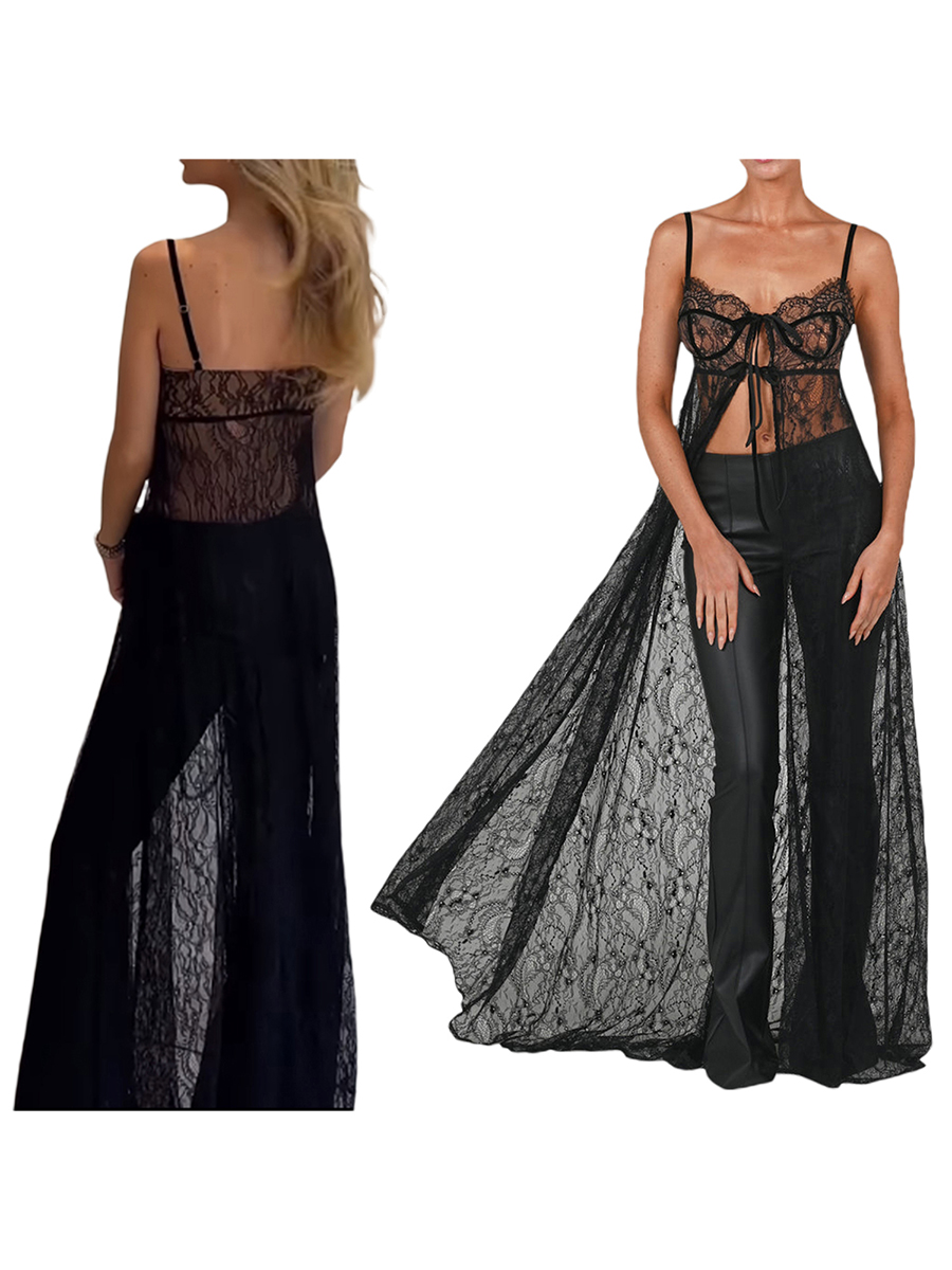 Women Lace Floral See Through  - Kimono Sheer Floral avis et prix