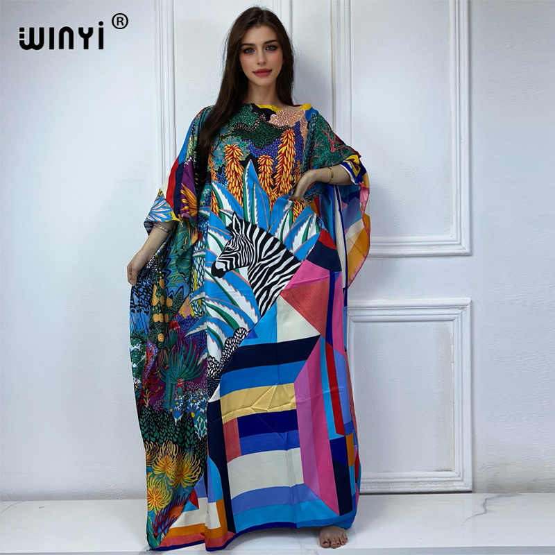 WINYI new high quality Print k - Cover Up Kaftan avis et prix