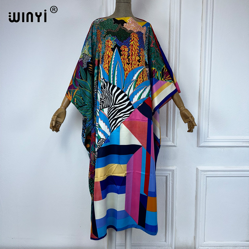 WINYI new high quality Print k - Cover Up Kaftan avis et prix