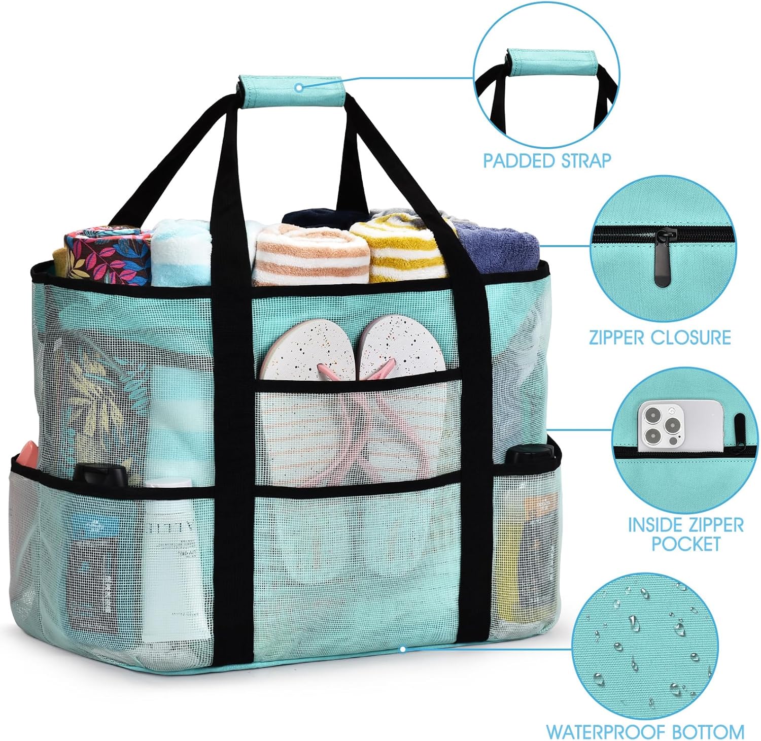 Extra Large Mesh Beach Bag, Wa - Tote Bag Beach avis et prix