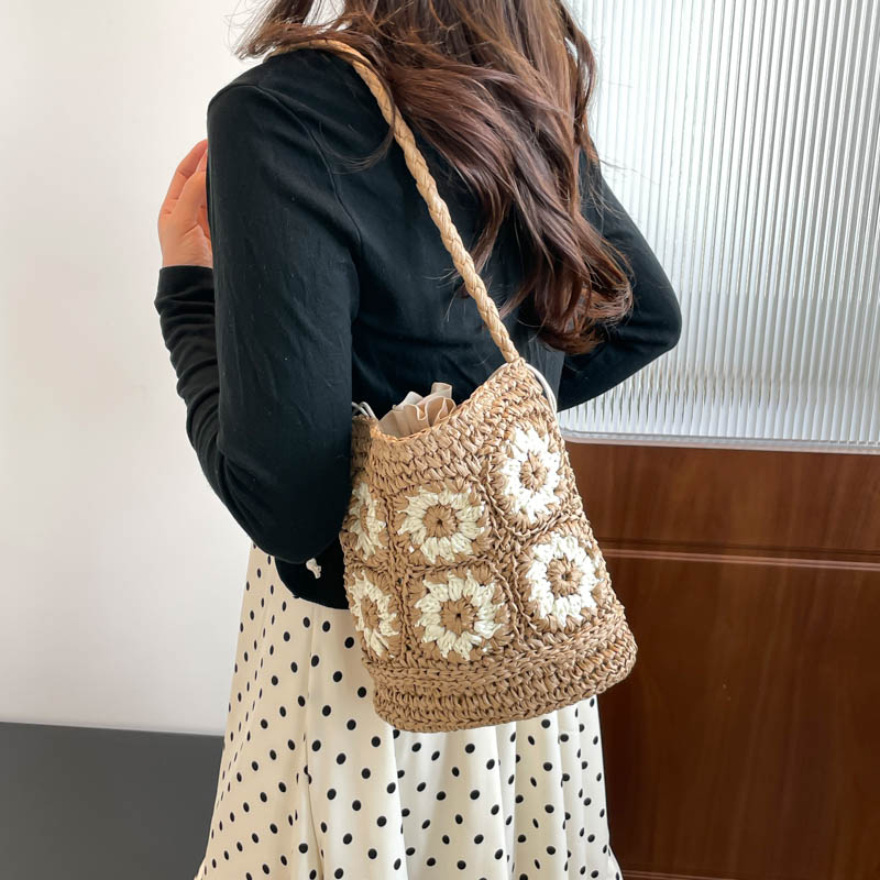 Summer Boho Handmade Crochet F - Crochet Bag Raffia avis et prix