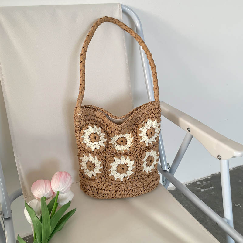 Summer Boho Handmade Crochet F - Crochet Bag Raffia avis et prix