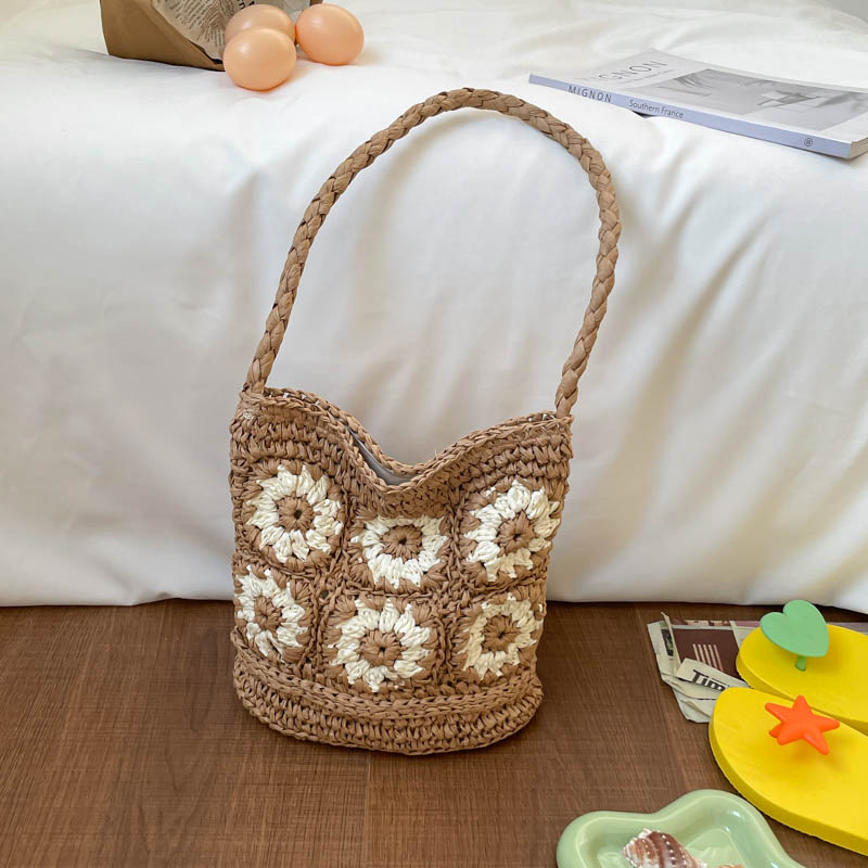 Summer Boho Handmade Crochet F - Crochet Bag Raffia avis et prix