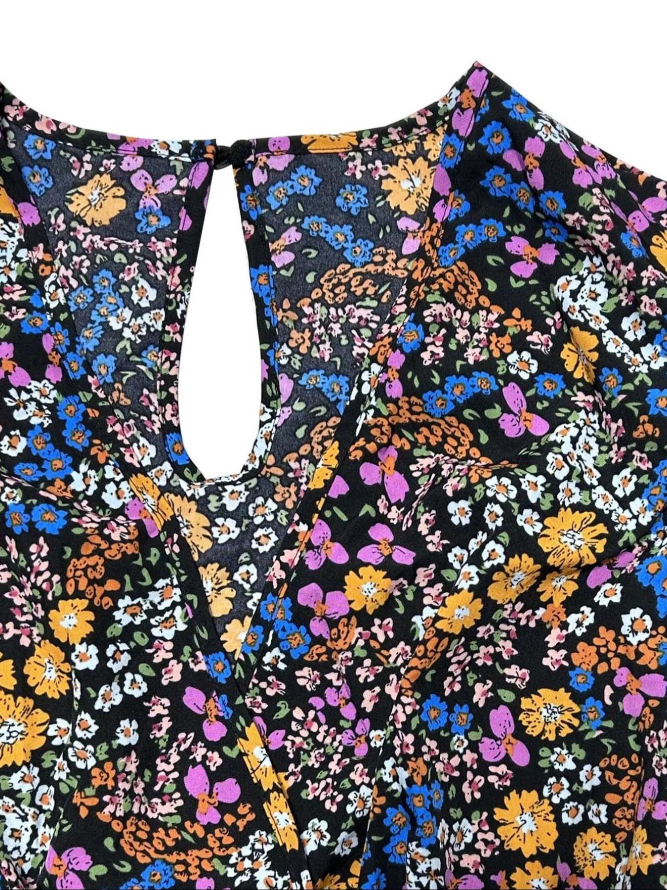 【Plus Size】 Floral Print Tie S - Romper Floral Print avis et prix
