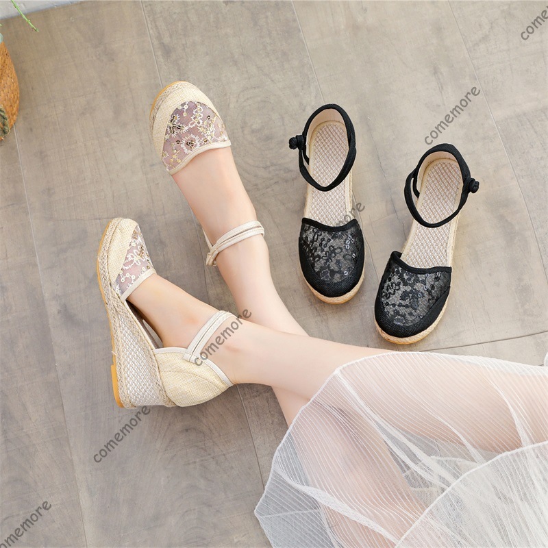 Women's Lace Mesh Espadrille W - Wedge Espadrille Women avis et prix