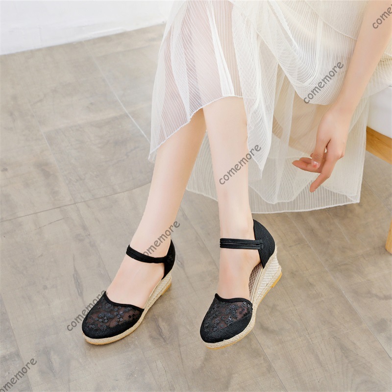 Women's Lace Mesh Espadrille W - Wedge Espadrille Women avis et prix