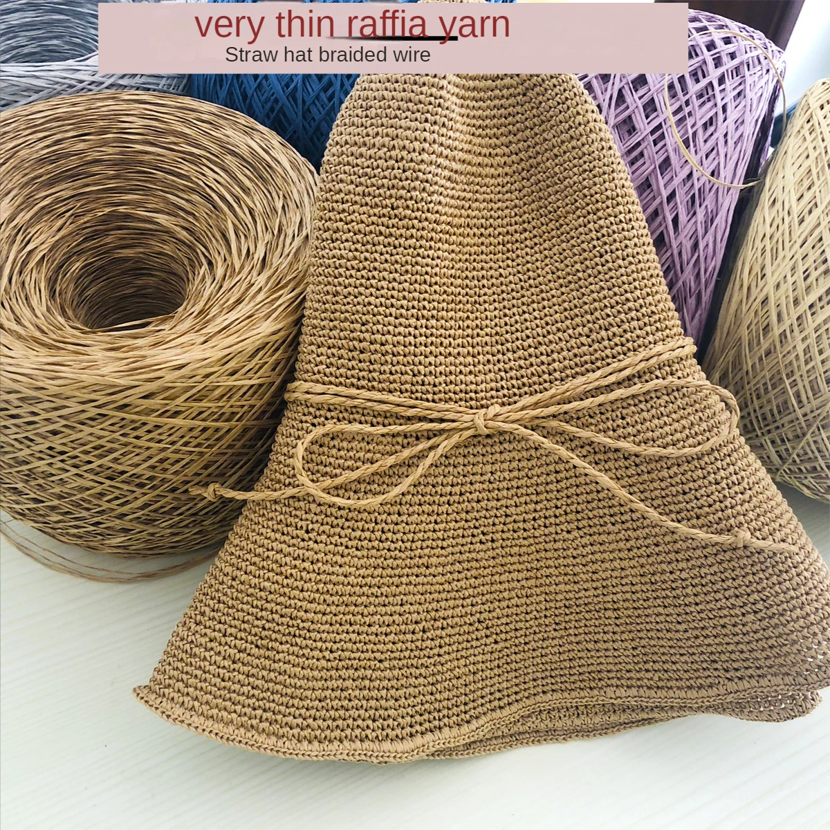 250g Thin Raffia Yarn Paper Gr - Crochet Bag Raffia avis et prix
