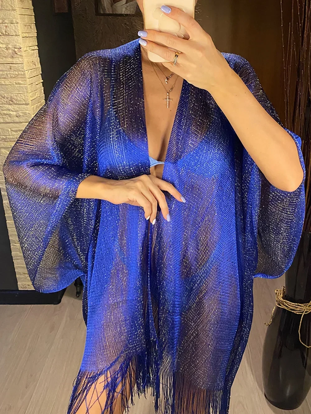 Tassel Gold Bikini Cover Up Se - Cover Up Kaftan avis et prix