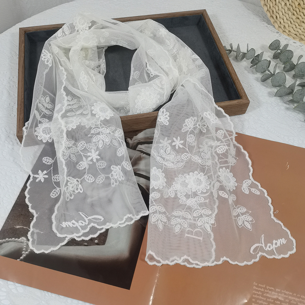 Lace Sunflower Silk Scarf Fair - Headband Summer Knit avis et prix