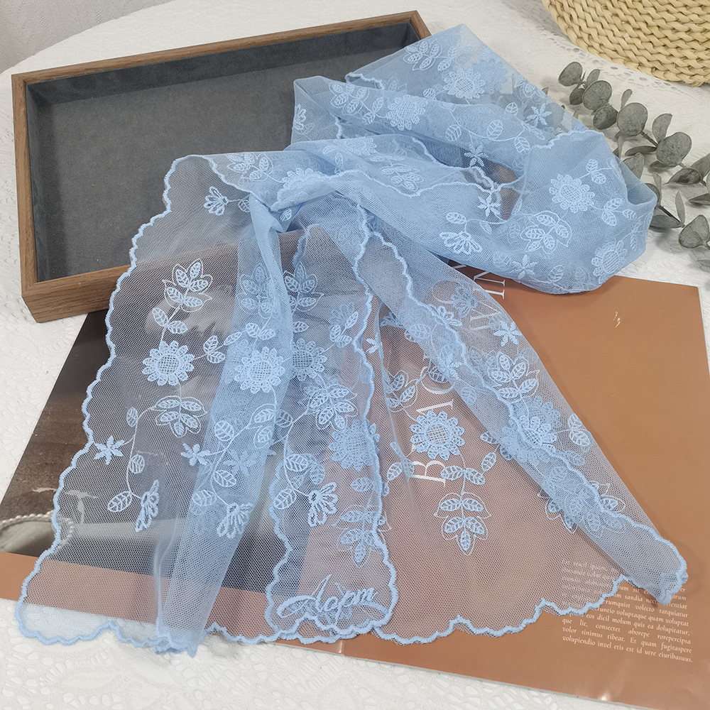 Lace Sunflower Silk Scarf Fair - Headband Summer Knit avis et prix