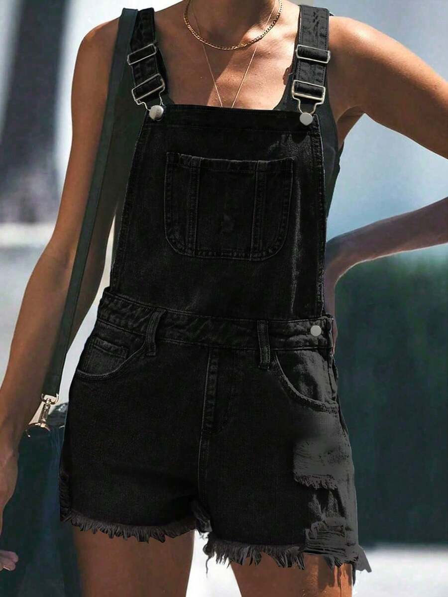 Womens White Distressed Denim  - Shorts Denim Frayed avis et prix